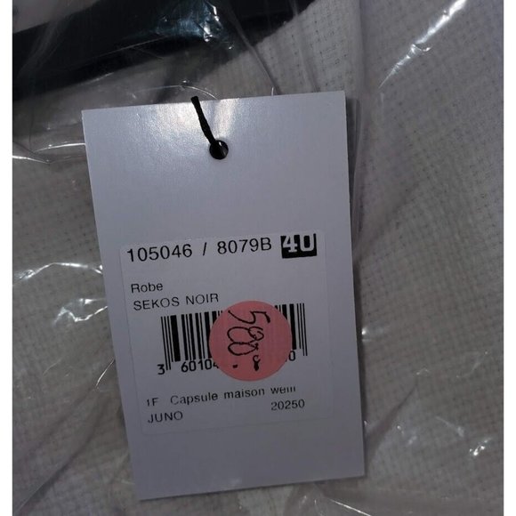 $580 NEW! Maison Weill Retro Ivory Black Houndstooth Prom Cocktail Formal EU40 - Picture 6 of 6